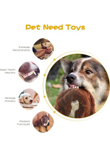 Adet Köpek Cırlak Oyuncaklar, Hiçbir Doldurma Peluş Köpekler Çiğneme Oyuncak Küçük Orta Büyük Cins Çiğneme Squeak Evcil Hayvanlar Suppies ile Uyumlu, A (Yurt Dışından)