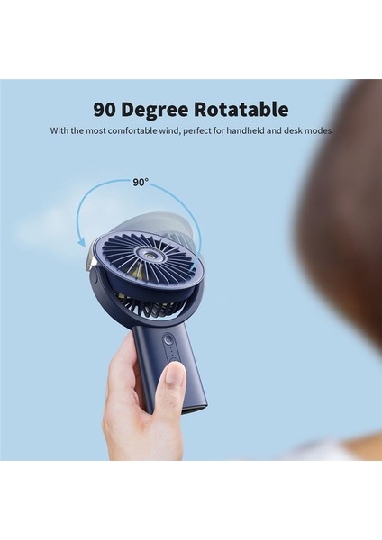 Misting Fanı Taşınabilir El Fanı, 4000MAH El Sisi 90°ayarlanabilir Küçük Mister Seyahat Ev Açık Plaj, B (Yurt Dışından)