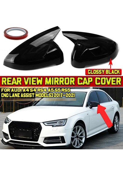 2 Adet A4 Ayna Kapağı Eklenti Araba Dikiz Dikiz Yan Ayna Kapağı Kapağı ile Uyumlu A4 S4 Rs4 A5 S5 Rs5 2017-2021 Siyah (Yurt Dışından) fiyatları