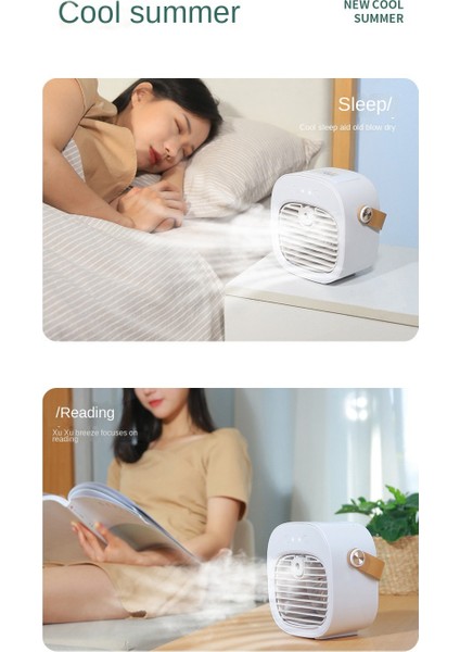 Taşınabilir Mini Klima Masaüstü Fan Soğutucu Nemlendirici Arıtma Odası Ofis Ev Yatak Odası Oturma Mavi (Yurt Dışından) indirimleri