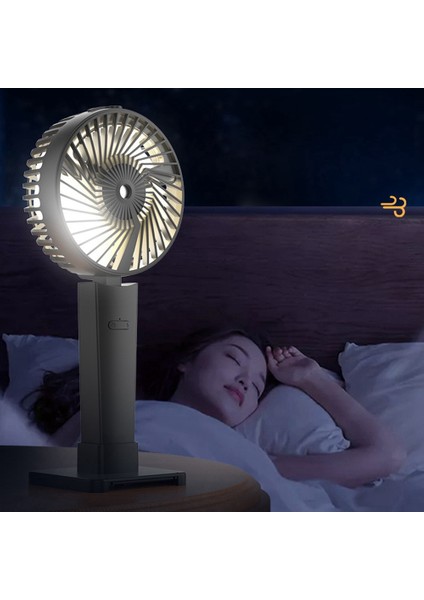 In 1 Mini Taşınabilir Fan Sisleme Soğutma El Tutma Masaüstü Telefon Tutucu Çok Fonksiyonlu Seyahat Soğutucu E (Yurt Dışından)
