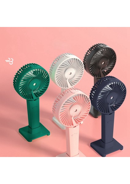 In 1 Mini Taşınabilir Fan Sisleme Soğutma El Tutma Masaüstü Telefon Tutucu Çok Fonksiyonlu Seyahat Soğutucu E (Yurt Dışından)