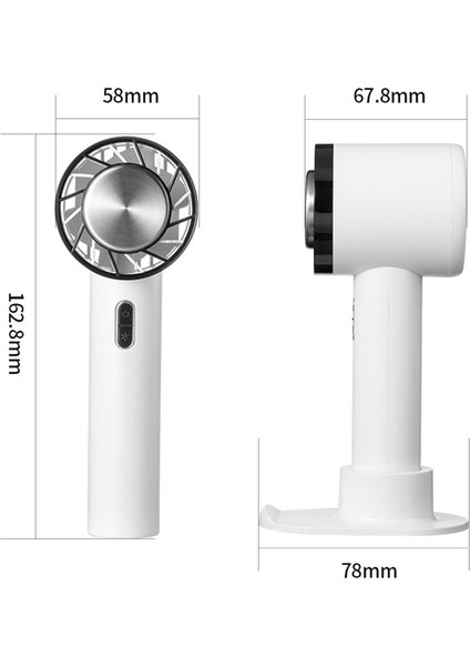 Mini USB Fan Açık Taşınabilir Klima 2200 Mah Pil Kablosuz Şarj Edilebilir Soğuk Kompres El Gri (Yurt Dışından) fırsatları