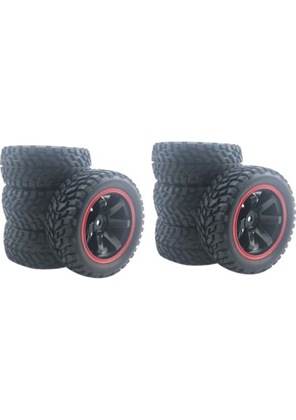 2x 1:10 Araba 75MM Kauçuk Lastikler ve 1/10 Ölçekli 94123 Rc Yol Arabası Için Jantlar (Yurt Dışından)