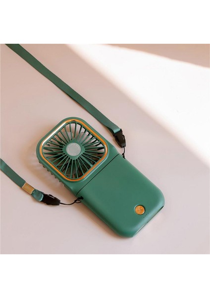 Açık Katlanır Fan Mini Taşınabilir Boyun Şarj Hazinesi Ikisi Bir Arada El Küçük Elektrikli Hediye (Yurt Dışından)