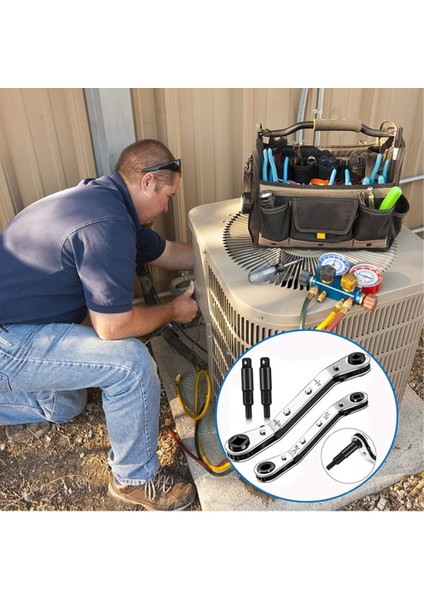 Hvac Servis Anahtarı Aracı, Hava Soğutma Aracı ve Ekipman Onarım Aracı Için Klima Vanası Cırcır Anahtarı Seti (Yurt Dışından) fırsatları