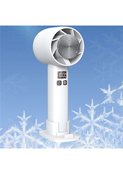 Mini El Fan Yarı Iletken Soğutma 1800 Mah Taşınabilir USB Hava Soğutma Açık Ev Için Telefon Standı Ile-A (Yurt Dışından)