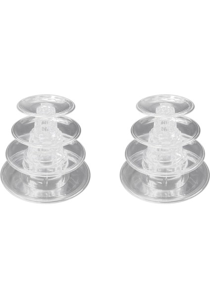 Хранение Продукции,2x Makaron Ekran Kulesi 4 Katmanlı Cupcake Standı Gıda Teşhir Standı Kek Standı Düğün Dekorasyon Doğum Günü Partisi Favor (Yurt Dışından)