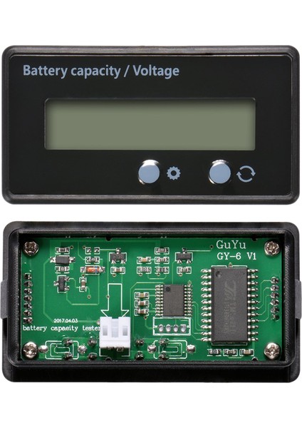 LCD Kapasite Monitör Ölçer Ölçer, Su Geçirmez 12V/24V/36V/48V Kurşun Asit Durum Göstergesi, Lityum Kapasite Test Cihazı Gerilim Ölçer Monitör Yeşil Arka Işık (Yurt Dışından)
