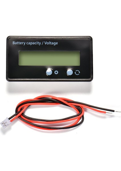 LCD Kapasite Monitör Ölçer Ölçer, Su Geçirmez 12V/24V/36V/48V Kurşun Asit Durum Göstergesi, Lityum Kapasite Test Cihazı Gerilim Ölçer Monitör Yeşil Arka Işık (Yurt Dışından)