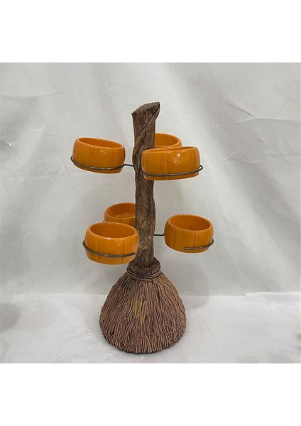 Cadılar Bayramı Balkabağı Aperatif Kasesi Standı, Cadılar Bayramı Süpürge Snack Kasesi Standı, Balkabağı Aperatif Tepsisi, Çıkarılabilir Reçine (Yurt Dışından)
