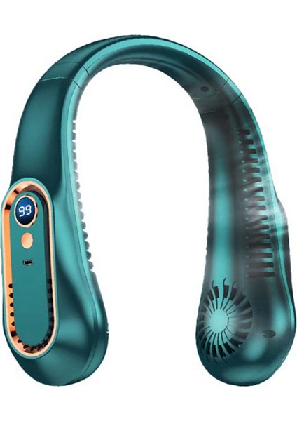 USB Şarj Elektrikli Fan Asılı Kablosuz Boyun Fan Taşınabilir Hava Soğutucu Fanlar Bladeless Şarj Edilebilir Sessiz Fanlar, B (Yurt Dışından)