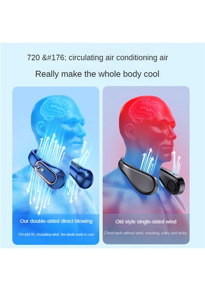 USB Şarj Elektrikli Fan Asılı Kablosuz Boyun Fan Taşınabilir Hava Soğutucu Fanlar Bladeless Şarj Edilebilir Sessiz Fanlar, B (Yurt Dışından) modelleri