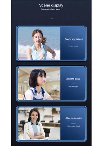 USB Şarj Elektrikli Fan Asılı Kablosuz Boyun Fan Taşınabilir Hava Soğutucu Fanlar Bladeless Şarj Edilebilir Sessiz Fanlar, B (Yurt Dışından) indirimleri