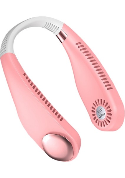 Bladeless Fan Asılı Boyun Yapraksız Şarj Edilebilir Dilsiz Spor Mini Taşınabilir Ev Dış Mekan Pembe (Yurt Dışından)