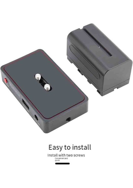 Np-F Pil Şarj Cihazı Metal Pil Adaptör Plakası USB DC12V DC8V Dc Çıkışları 1/4ın NP-F970/F950/F930/F770F750/F570 ile Uyumlu (Yurt Dışından) fiyatları