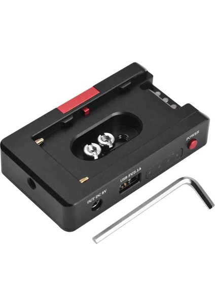 Np-F Pil Şarj Cihazı Metal Pil Adaptör Plakası USB DC12V DC8V Dc Çıkışları 1/4ın NP-F970/F950/F930/F770F750/F570 ile Uyumlu (Yurt Dışından) modelleri