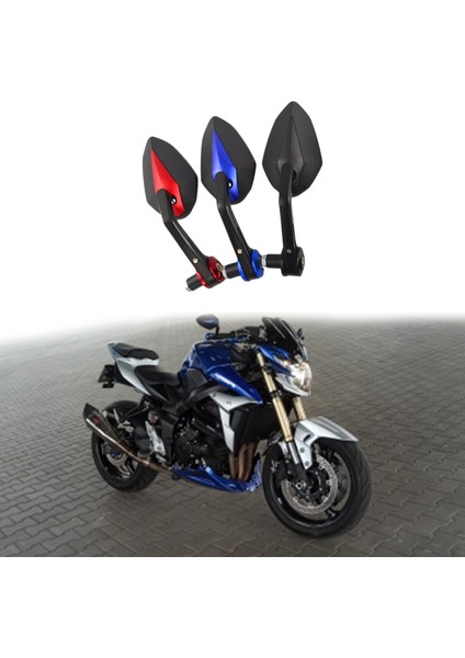 1 Çift Motosiklet Gidonu Ayna 22MM Bar Sonu Geri Vites Aynaları Yansıtıcı Aynalar C ile Uyumlu (Yurt Dışından)