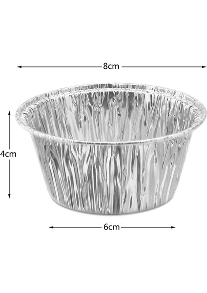 Торт В ФОРМЕ,450 Adet Alüminyum Folyo Cupcake Kapları Ramekin Muffin Pişirme Kapları, Tek Kullanımlık Muffin Gömlekleri, Ramekin Tutucular Bardaklar (Yurt Dışından)