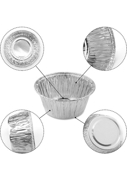 Торт В ФОРМЕ,450 Adet Alüminyum Folyo Cupcake Kapları Ramekin Muffin Pişirme Kapları, Tek Kullanımlık Muffin Gömlekleri, Ramekin Tutucular Bardaklar (Yurt Dışından)