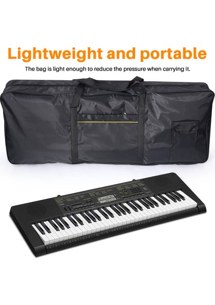 Хранение Продукции,taşınabilir 61 Tuşlu Elektronik Piyano Klavye Gig Bag Taşıma Çantası Depolama Tutucu Kılıf 600D Kumaş (Yurt Dışından)