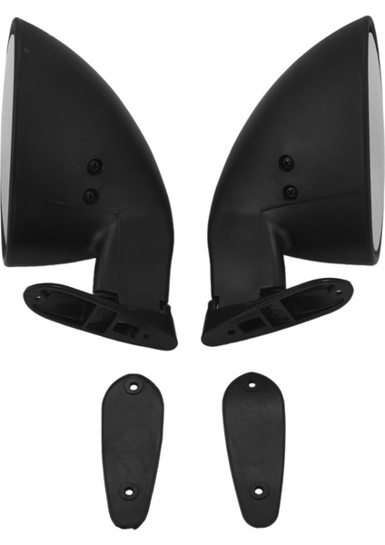 Klasik Retro Kapı Kanat Yan Ayna Araba Mat Dikiz Aynası Tarzı Araba Aksesuarları Siyah L + R Beyaz Ayna (Yurt Dışından)