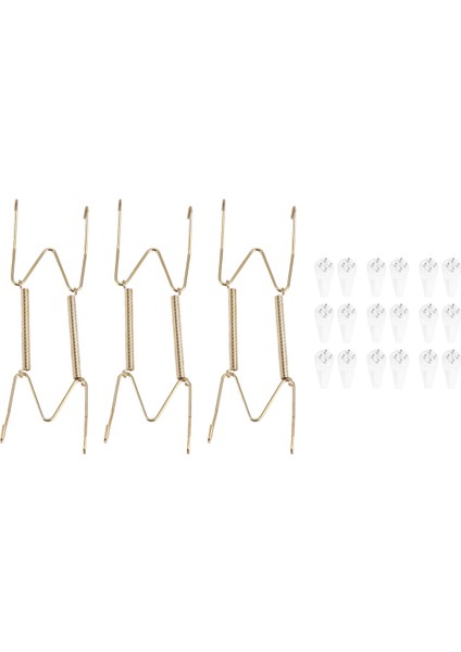 48 Parça 6 Inç Görünmez Plaka Askıları Duvar Plaka Askıları 54 Parça Duvar Kancalı Pirinç Tel Plaka Tutucular (Yurt Dışından) modelleri