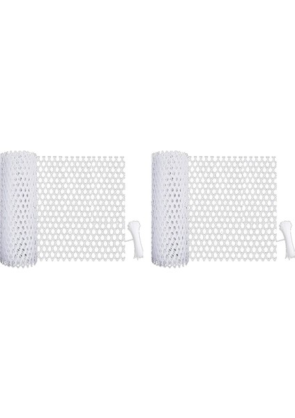 2x Plastik Tavuk Tel Çit Örgüsü, Bahçecilik Için Eskrim Teli, Kümes Hayvanları Eskrim, Tavuk Tel Çerçeve Beyaz (Yurt Dışından)