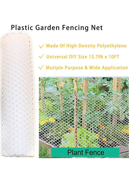 2x Plastik Tavuk Tel Çit Örgüsü, Bahçecilik Için Eskrim Teli, Kümes Hayvanları Eskrim, Tavuk Tel Çerçeve Beyaz (Yurt Dışından) fırsatları