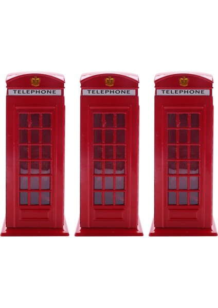 3x Metal Kırmızı Ingiliz Ingilizcesi Londra Telefon Kulübesi Bankası Kumbara Tasarruf Potu Kumbara Kırmızı Telefon Kulübesi Kutusu 140X60X60MM (Yurt Dışından) indirimleri