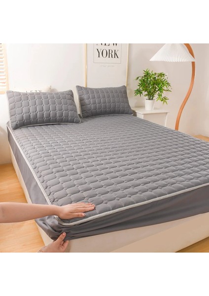 Kalın Kapitone Çarşaf Yatak Örtüsü Yumuşak Nefes Alabilir Elastik Çarşaf Derin Cep Nevresim Takımı -180X200CM (Yurt Dışından) fiyatları