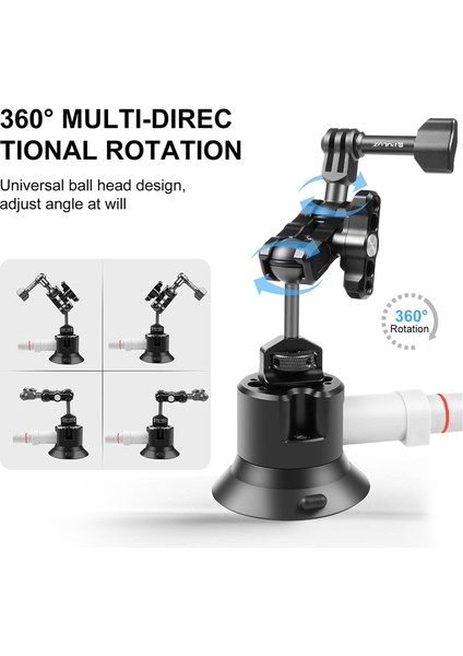 Vantuz Montajı ve Sihirli Kol, Hero 11/10/9/8 Eylem Kamera Montaj Braketi ile Uyumlu 3 Inç Çift Dönebilen Ballheads (Yurt Dışından) fiyatları