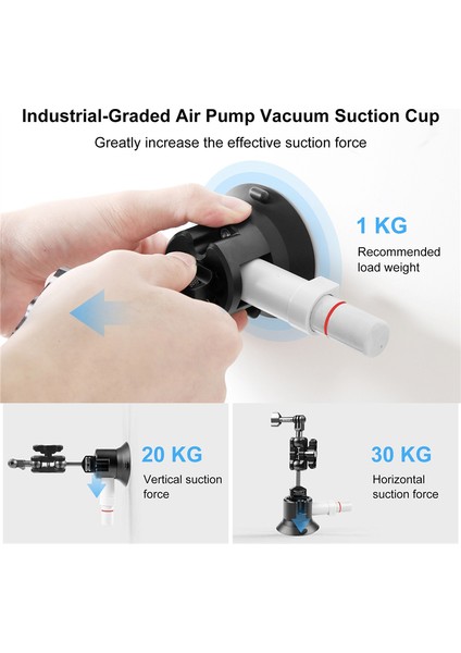 Vantuz Montajı ve Sihirli Kol, Hero 11/10/9/8 Eylem Kamera Montaj Braketi ile Uyumlu 3 Inç Çift Dönebilen Ballheads (Yurt Dışından) fırsatları