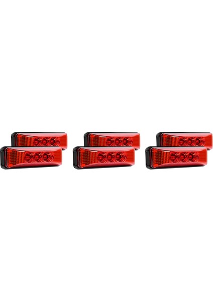 Adet 24V 3.9 Inç 3 LED Kamyon Römorku Kırmızı Işık Ön Arka LED Yan Ikaz Lambaları Gümrükleme Gösterge Lambası Su Geçirmez (Yurt Dışından)