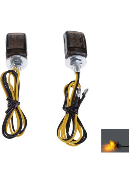 4 Adet Evrensel LED Siyah Mini Minik Küçük Göstergeler Dönüş Sinyalleri Motosiklet Motorlu Bisiklet (Yurt Dışından)