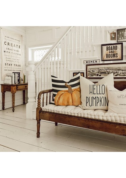 Güz Dekor Yastık Kapakları 16X16 Inç 4 Set Açık Sonbahar Yastıklar Dekoratif Yastıklar Atmak Çiftlik Evi Minder Kapakları (Yurt Dışından)
