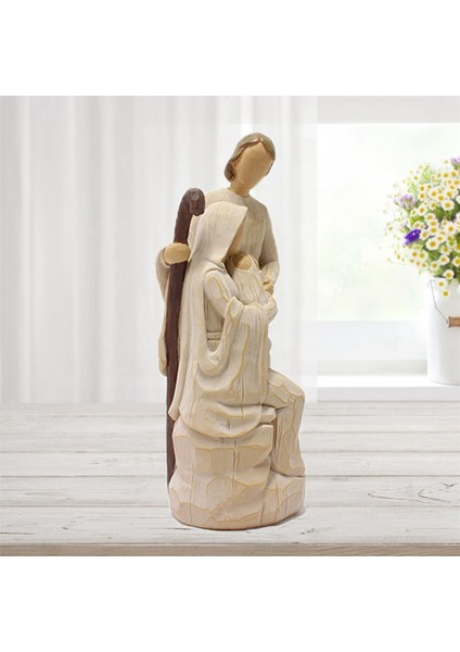4x Kutsal Aile Heykelleri Isa Mary Joseph Katolik Dini Heykelcik Ev Dekor Ev Doğum Sahnesi Için Noel Hediyesi (Yurt Dışından)