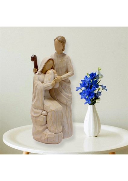 4x Kutsal Aile Heykelleri Isa Mary Joseph Katolik Dini Heykelcik Ev Dekor Ev Doğum Sahnesi Için Noel Hediyesi (Yurt Dışından)