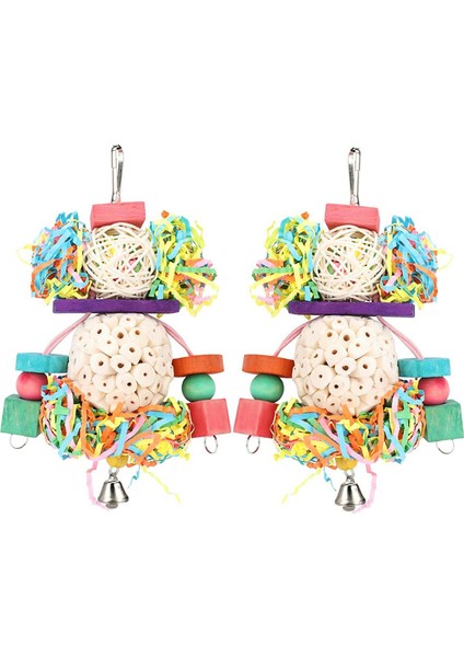 Kuş Oyuncakları Conure Oyuncaklar Asılı Doğal Yumuşak Sola Topu Gaga Çiğnemek Shred Uyumlu Withage Oyuncaklar ile Uyumlu Papağanlar, Cockatiel, Conure 2 Adet (Yurt Dışından)