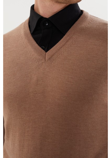 Klasik Kalıp Basic V Yaka Triko-T1002
