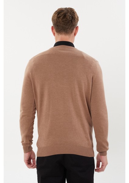 Klasik Kalıp Basic V Yaka Triko-T1002