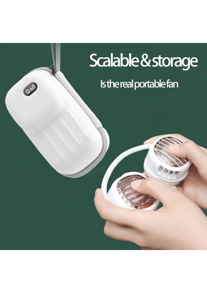 Mini Bladeless Taşınabilir Boyun Fanı, Giyilebilir USB El Ücretsiz Tembel Boyun Bandı Açık Seyahat Için Asılı Soğutucu Spor Fan, Pembe (Yurt Dışından)