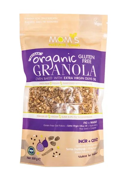 Organik Glutensiz Incirli Cevizli Granola 300 gr