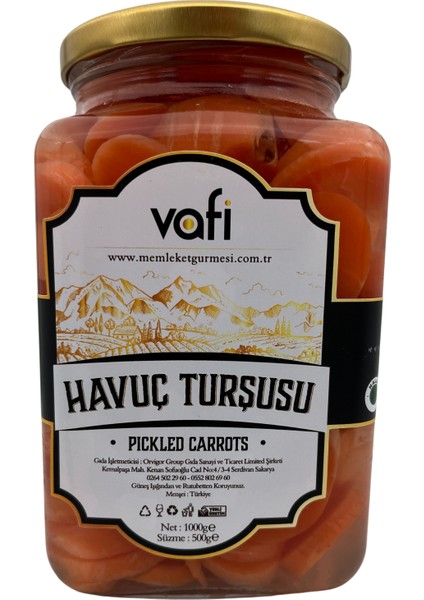 Turşu Serisi Havuç Turşusu 1000cc-500gr