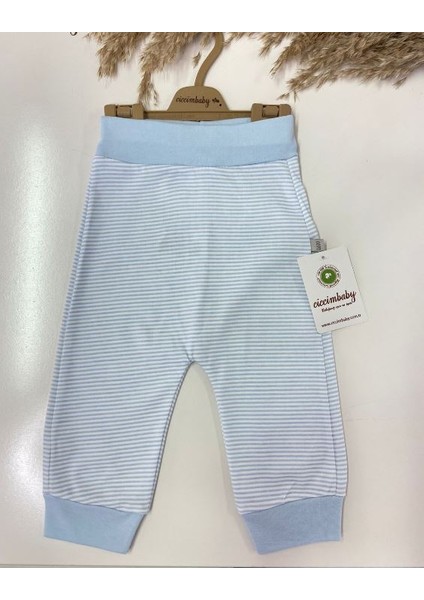 Çizgili Manşetli Pantalon