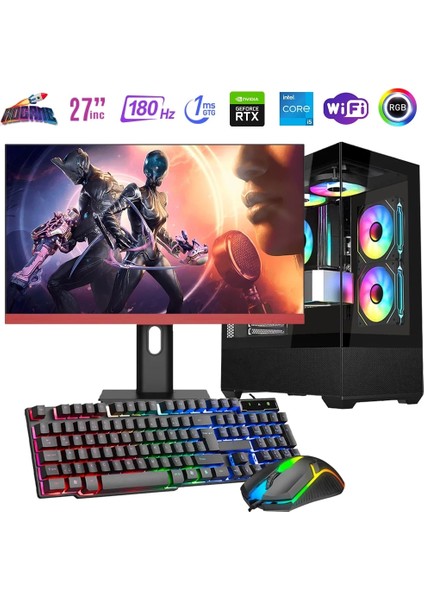 I5 12400F 32GB Ddr4 1tb M2 8gb RTX4060 27" 180Hz Mon. Oyun Bilgisayarı