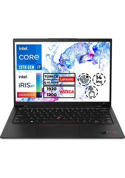 Thinkpad X1 Carbon Gen 11 Intel Core I7-1355U 32GB 4tb SSD 14" Wuxga W11P Dokunmatik Laptop 21HNS226TTX005