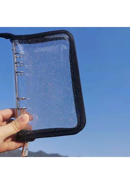 Siyah A5 Stili A5 A6 Zipper Pvc Defter Kapaklı 6 Delikli Halka Dosya Bağlayıcı Defter Ofis Planlayıcı Kore Kırtasiye (Yurt Dışından)