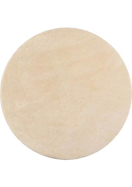 Krem Post Peluş Tavşan Tüyü Kaymaz Taban Makinede Yıkanabilir Toz Vermez Halı Yolluk Kilim