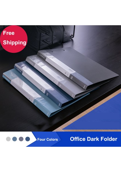 Lacivert Tarzı Alip Dosya Klasörü Çift Güçlü Klipsli Dosya Klasörü Koyu Renkli Öğrenci Kağıt Dosya A4 Ofis Depolama Klips (Yurt Dışından) modelleri